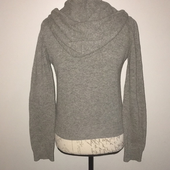 Old Navy grey wool zip up hoodie Small - Picture 3 of 8